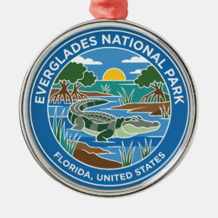 Everglades National Park Alligator Habitat Florida Metal Ornament