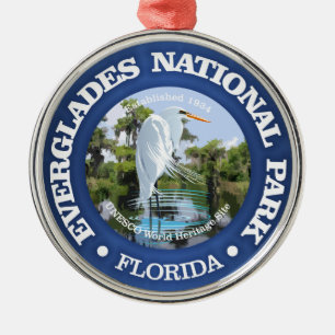 Everglades National Park (egret) Metal Ornament