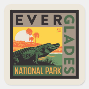Everglades National Park   Florida Square Sticker