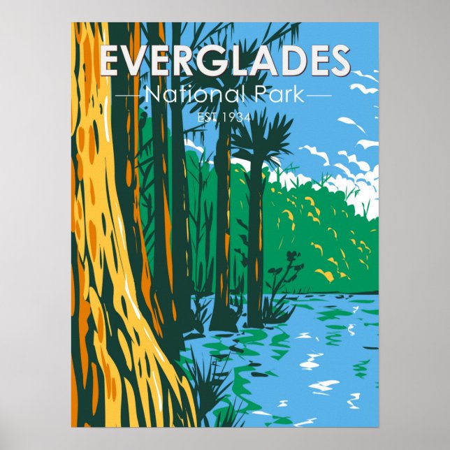 Everglades National Park Florida Vintage Poster (Front)