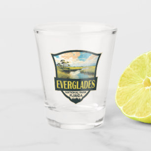 Everglades National Park Illustration Travel Art Shot Glass