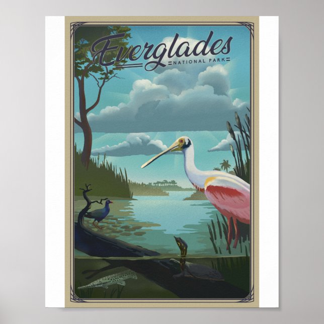 Everglades National Park Litho Artwork Poster (Front)