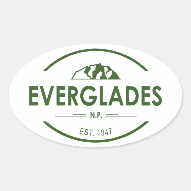 Everglades National Park Oval Sticker (Front)