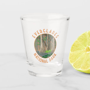 Everglades National Park Retro Distressed Circle Shot Glass