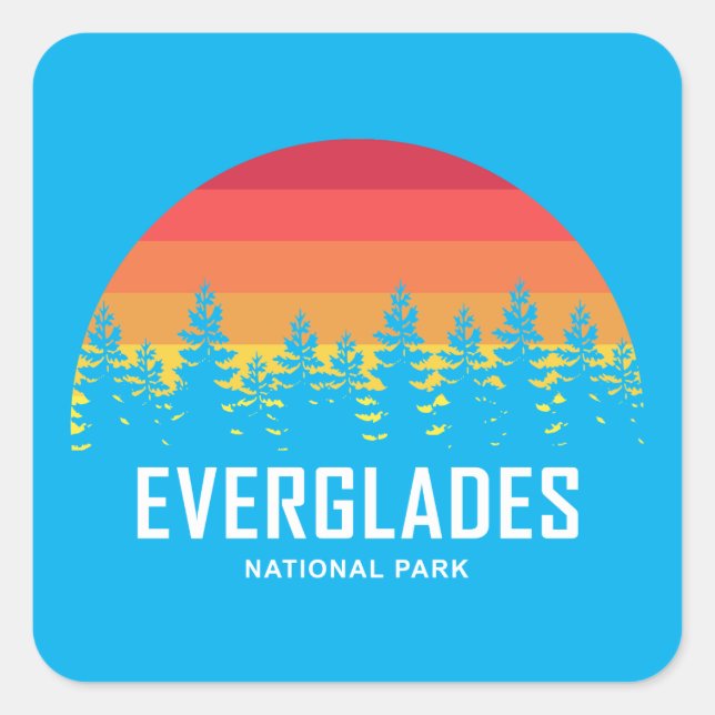 Everglades National Park Square Sticker (Front)