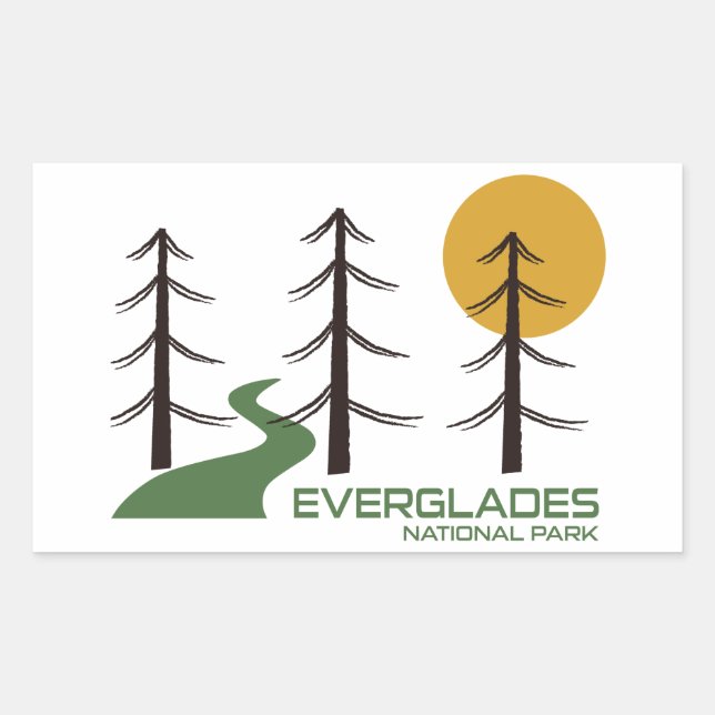 Everglades National Park Trail Rectangular Sticker (Front)
