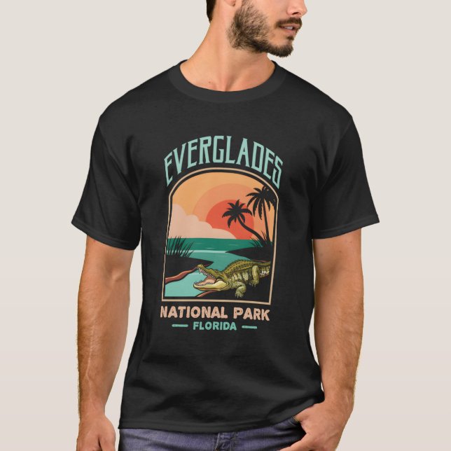 Everglades National Park Us Crocodile Florida Alli T-Shirt (Front)