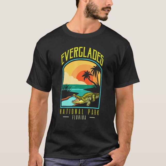 Everglades National Park Us Crocodile Florida Alli T-Shirt (Front)