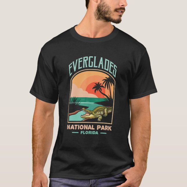 Everglades National Park US Crocodile Florida Alli T-Shirt (Front)