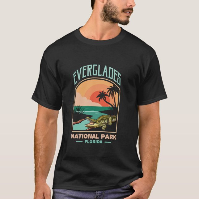 Everglades National Park US Crocodile Florida Alli T-Shirt (Front)