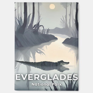 Everglades National Park Watercolor Alligator Magnet