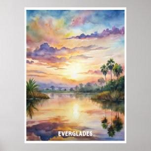 Everglades National Park Watercolor Painting Poster