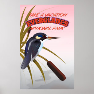 Everglades vintage travel poster. poster