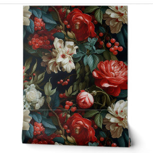 Everglow Noel Florals Botanical Wallpaper