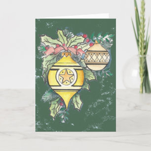 Evergreen and Gold II design on Greeting Cards