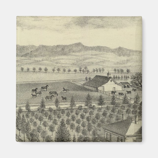 Evergreen Ave Farm Magnet (Front)