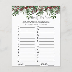 Evergreen Baby Item Game. Baby Shower Game