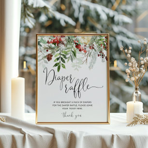 Evergreen Baby it's cold outside diaper raffle Poster
