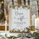 Evergreen Baby it's cold outside diaper raffle Poster<br><div class="desc">Evergreen Baby it's cold outside diaper raffle sign. 
Matching items available.</div>