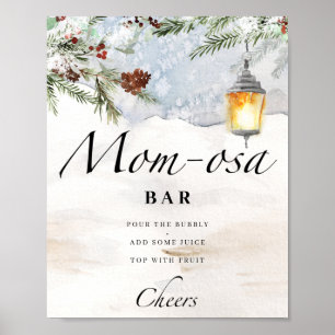 Evergreen baby it's cold outside Mum-osa bar Poster