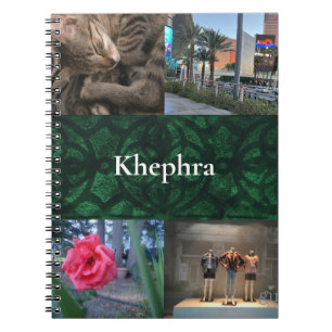 Evergreen Batik Collage and Name Notebook