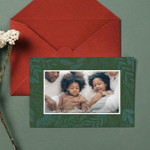 Evergreen Bramble   Festive Botanical Photo Holiday Card