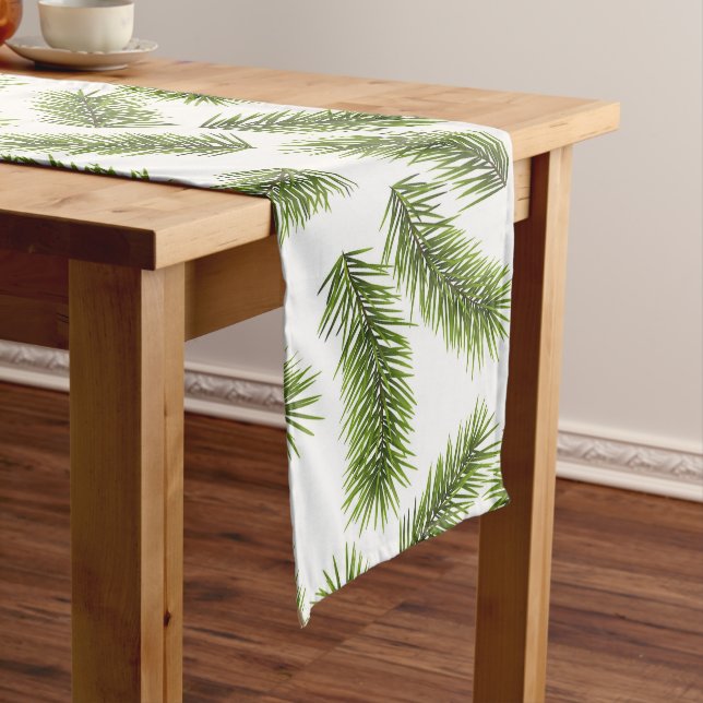 Evergreen Branch Pattern  Long Table Runner (In Situ)
