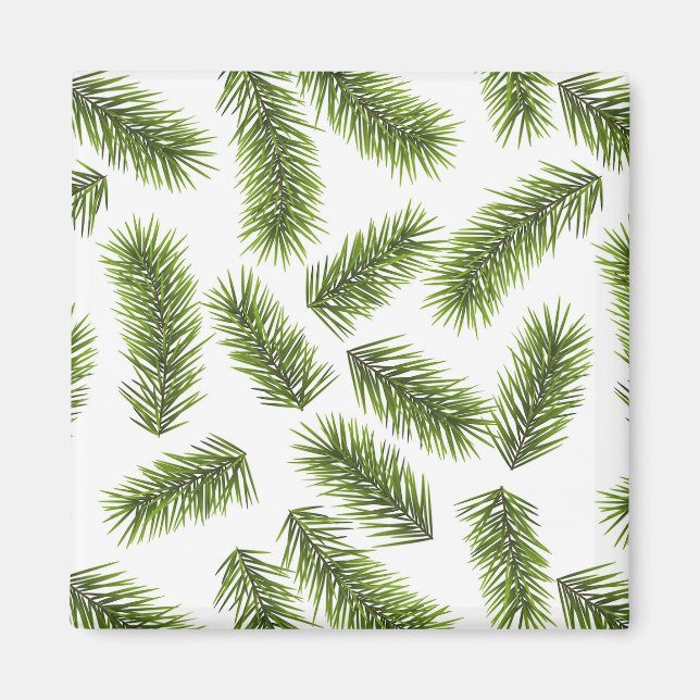 Evergreen Branch Pattern  Magnet (Front)