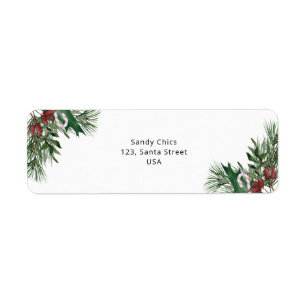 Evergreen branch return address label