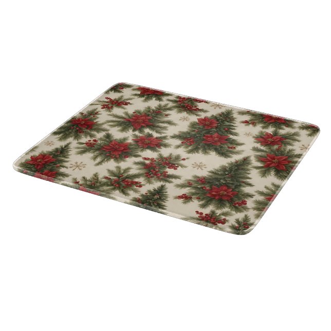 Evergreen Christmas Charm Cutting Board (Corner)