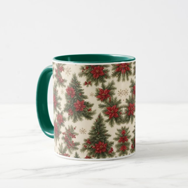 Evergreen Christmas  Charm Mug (Front Left)