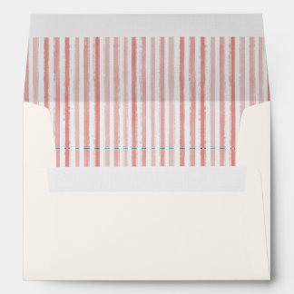 Evergreen Christmas Striped Sage Green Inside Envelope