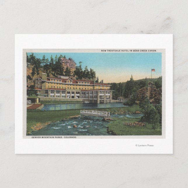 Evergreen, CO - Troutdale Hotel, Bear Creek Postcard (Front)