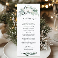 Evergreen & Cotton Flowers Elegant Wedding