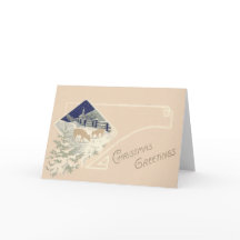 Evergreen Deer Church Snow