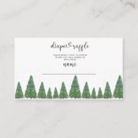 Evergreen diaper raffle ticket