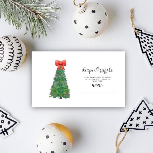 Evergreen diaper raffle ticket enclosure card (Creator Uploaded)