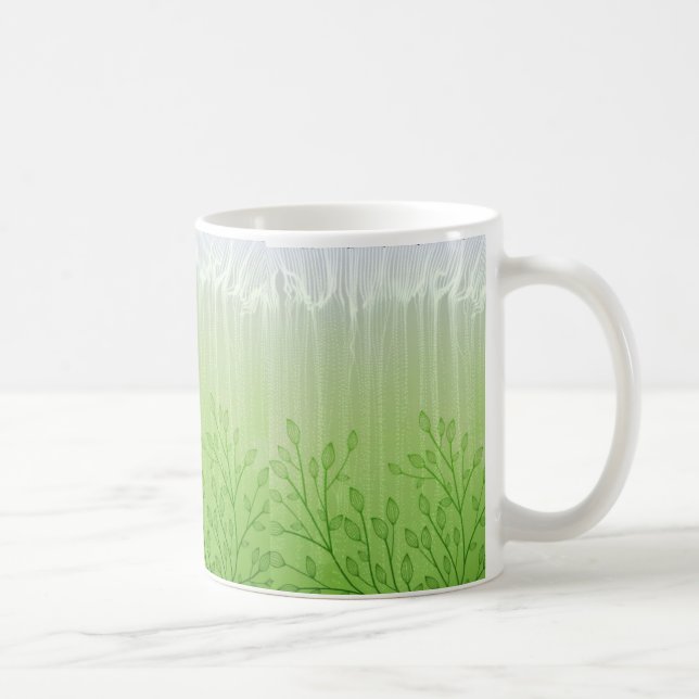 Evergreen Elegance: Unique Leaf Style Wedding Gift Coffee Mug (Right)
