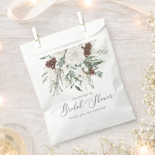Evergreen elegant bridal shower favour bag