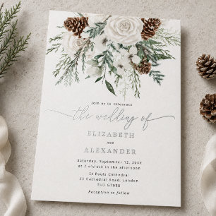 Evergreen elegant winter wedding Silver