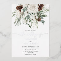 Evergreen elegant winter wedding Silver