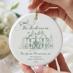 Evergreen First Home Christmas Ceramic Ornament