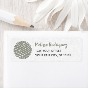 Evergreen Fog Yarn Ball Return Address Labels