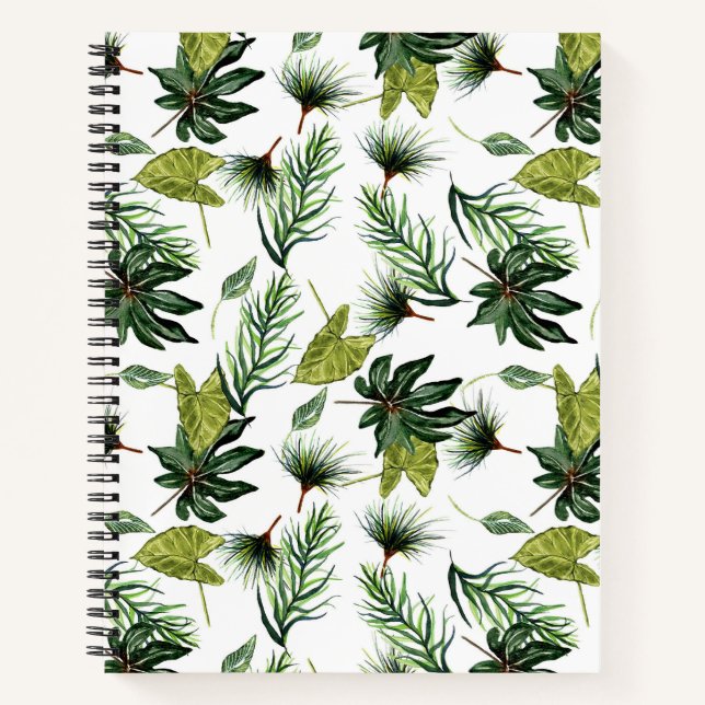 Evergreen foliage pattern notebook (Front)