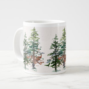 Evergreen Forest Trees Large Coffee Mug