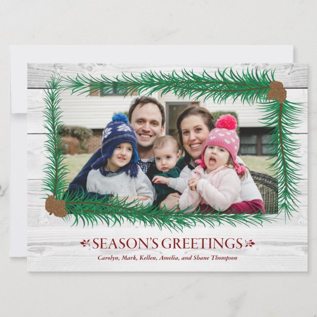 Evergreen Frame Holiday Card (Front)