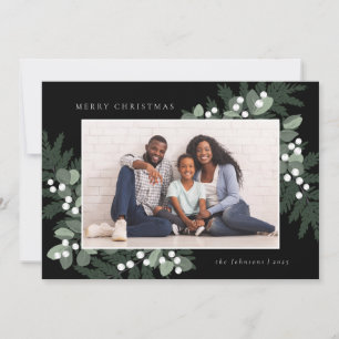 Evergreen Frame Photo Holiday Card