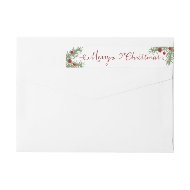 Evergreen greetings - return address label (Back)