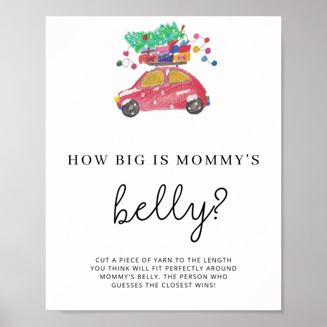 Evergreen how big is mommy's belly game poster (Front)