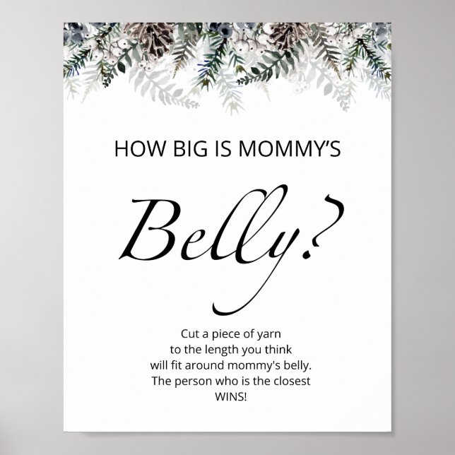 Evergreen how big is mummy's belly game poster (Front)